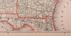1885 Map   Alabama  Georgia   South Carolina    13x21    Free S h