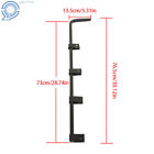 Black Straight Mud Flap Hanger 30  Heavy Duty Steel Set Semi Truck - Pair