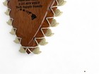 Vintage Hawaiian Koa Wooden Carved Weapon With Shark Teeth