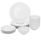 Dinnerware Set 18 Piece Plates Kitchen Dishes Dinner Bowls 6 Service