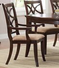 Traditional Furniture - 7pcs Dining Room Cherry Brown Table   Gray Chair Set C6h