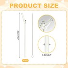 4 Pcs Reusable Glass Straws  7 87  Turtle Glass Straw  Green