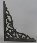 Pair Antique Vintage Reclaimed Cast Iron Shelf Brackets Garden Braces 30 X 25cm