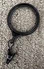 25 Black Metal Curtain Rings With Clips Drapery Hanging Hooks   2 Extra Rings