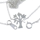 Sterling Silver 925 Adjustable Tree Of Life Pendant Necklace   16 -18 