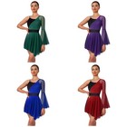 Women  Figure Ice Skating Dress Sleeveless Lyrical Dance Costume Lyrical Ballet
