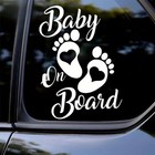 4 7x6 7 Baby On Board Vinyl Decal Car Window - Safety Sign Strong Adhesive Az09
