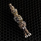 550 Paracord Knife Lanyard With Brass Hand Grenade Shape Bead Skull Bead