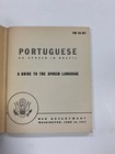 Oa4  United States Us Army Pocket Guide To Portugese Phrase 1943 Pb World War Ii
