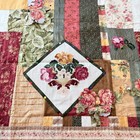 Vintage Heirloom Crazy Quilt Top Components - 3 Pieces  Embroidery