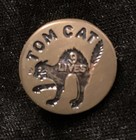 Antique Workclothes Overall Button Tom Cat Wobble Shank