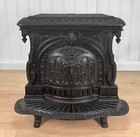Antique Victorian T p Albany Parlor Wood Stove Fireplace