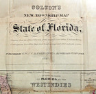 Colton s 1876 Folding New Township Map Of Florida   West Indies