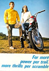 1968 Yamaha 180 Street Scrambler Ycs-1c 4-page Brochure-literature Oem 1967 1969