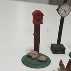 Old  Lead Assorted 6 Piece Lot See Desc  54mm  Roosters Treasure Trunks Signs