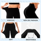 High Waisted Yoga Leggings Women Black Tummy Control Workout Gym Pants