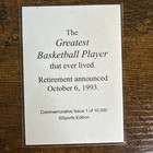 Michael Jordan Sports Edition Commemorative Retirement Chicago Bulls  1 Nba 1993