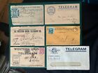 Lot 1800s-1900s Western Union Telegram Telegraph X8 Envelopes   3 Letters L  k  