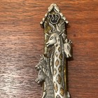 Pewter Noah   s Ark 6    Mezuzah Case- Up To 16cm Scroll-olive Oil Resin Look Sides