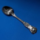 Tiffany English King Sterling Silver 8 1 2  Table Serving Spoon - Mono