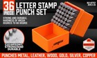 36pc Number Capital Letter Stamp Punch Set A-z   0-9 1 4  Metal Plastic Leather