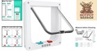 Durable Magnetic Cat Flap - 4 Way Lock Safety Pet Door  11x9 8 In  Easy Install