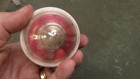 Vintage  Mercury Glass Christmas Tree Ornament Spinning Top Ufo