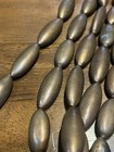 Vintage Mid Century Copper Oval Flat Metal 24in Strand Loose Beads