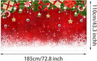 72 8 X 43 3 Inch Christmas Banner Photography Backdrop Fabric Winter Red Ball Sn