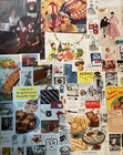 Lot 100  Vintage Ephemera 1950s Christmas small Ads   Cutouts collage scrapbook 