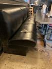 Replacement 48 Inch Black Vinyl Restaurant Booth Seat Covers - Diy - Staple On