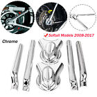 Chrome Swingarm Cover Kit For Harley Heritage Softail Deluxe Flstn Fatboy Flstfb