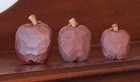 Rare Vintage Blossom Bucket Chunky Folk Art Apple Trio Figurines By Suzi   