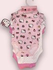 Sanrio Hello Kitty Baby Girls 0-3m Pink white 3pc Cotton Bodysuit Set