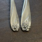 2 Pcs 1847 Rogers Bros Daffodil Silver Plate 1950 Flatware Dinner Fork   Teaspoo