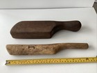 2  Vintage Wooden Bossingmallets 1  Flat 1  Curved With Initials Jg  Both Used
