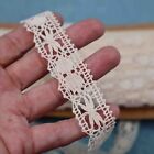Vintage French Cotton Lace Trim - Antique Bobbin Lace Trim For Diy Projects