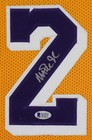 Magic Johnson Autographed And Framed Yellow Lakers Jersey Auto Beckett Coa