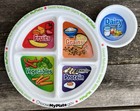 Lot Of 10 Myplate Good Nutrition 5 Section Food Group Plates Toddler Daycare Kid