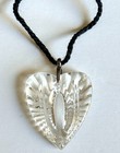 Vintage Waterford Crystal Heart Pendant Necklace With Black Cord Roperead