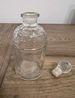 Rare Vintage Guerlain 5  Bee Embossed Glass Empty Perfume Bottle   France 1960s 