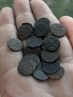 1600s 1 Dinero Spanish Colonial Old Coin Barcelona Mint Cross Crusaders Vf 1 Ea