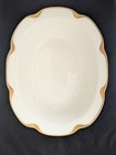 Haviland Silver Anniversary Gold Trim Oval Vegetable Bowl 10 Inch