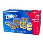 Ziploc One Press Seal Variety 24 Pk Containers   Lids