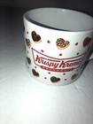 Rare Krispy Kreme Heart Mug Coffee Cup Pink White Red Doughnuts