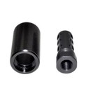 Black Color Steel  1 2x28 Thread Muzzle Brake With Sound Redirect For 5 7x28