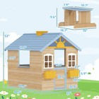 44 5  Wooden Playhouse For Kids Outdoor Garden Pretend Play Games