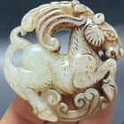 Rare China Natural Old Jade Carving Horse Collection Pendant Hsiuyen Jade Gift