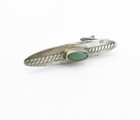 925 Sterling Silver  Vintage Antique Jasper Twist Detail Tie Clip  Tr1217