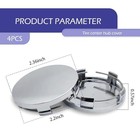  Wheel Center Caps  Snap-in Wheel Rim Hub Caps  Od 60mm 2 36in Id 4 Pcs Silver